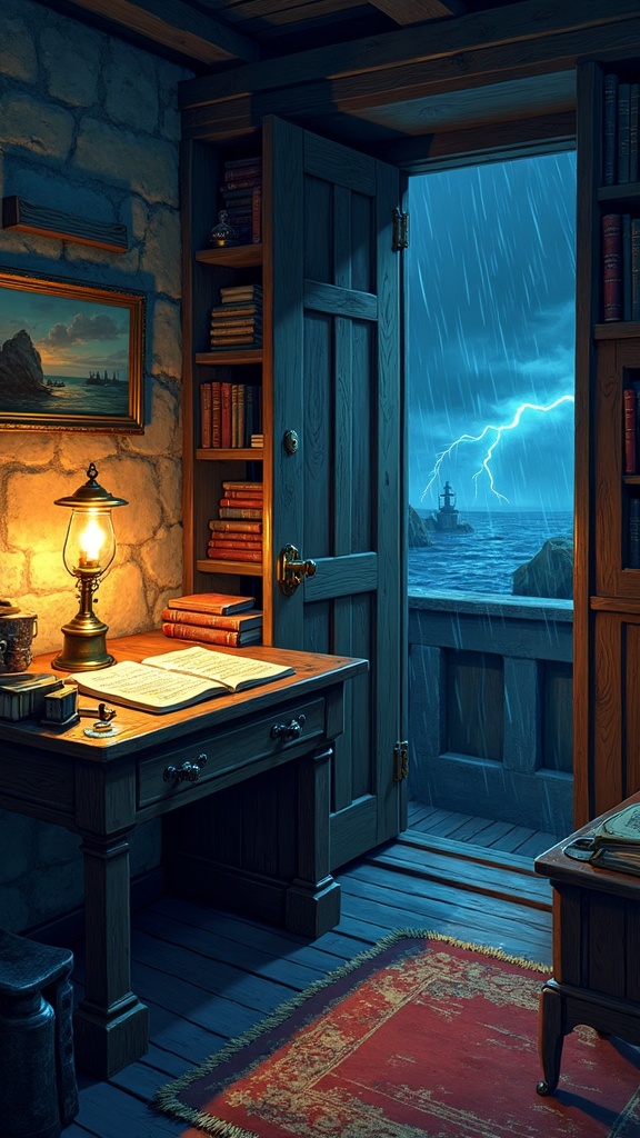 The Lighthouse Keeper — the keeper's study
